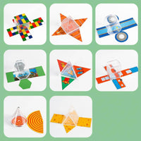 8 Pieces Transparent Geometric Solids Visual Demonstration Tool for Classroom