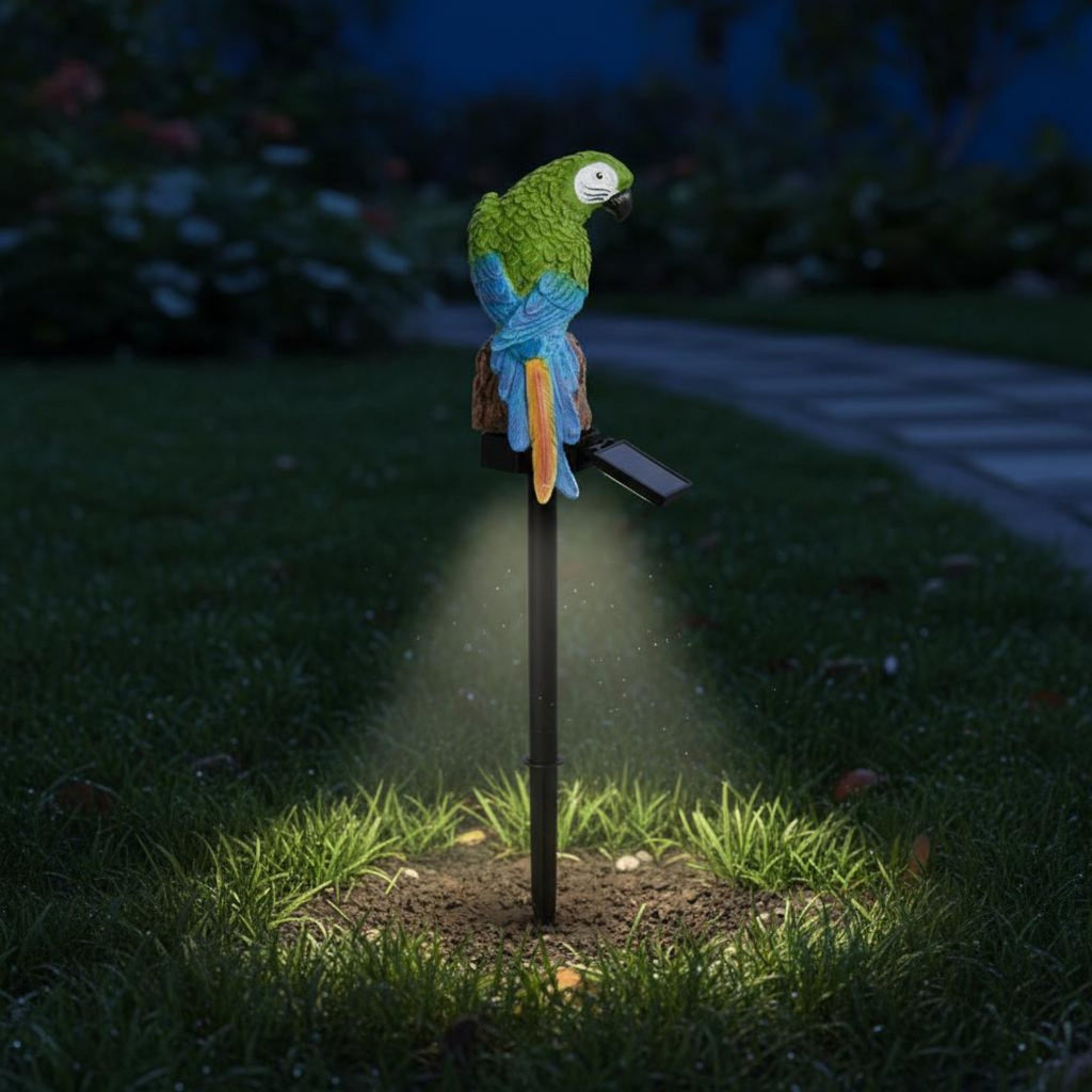 Resin Parrot Lawn Lamp Wireless Outdoor Lighting Waterproof for Bird Lovers