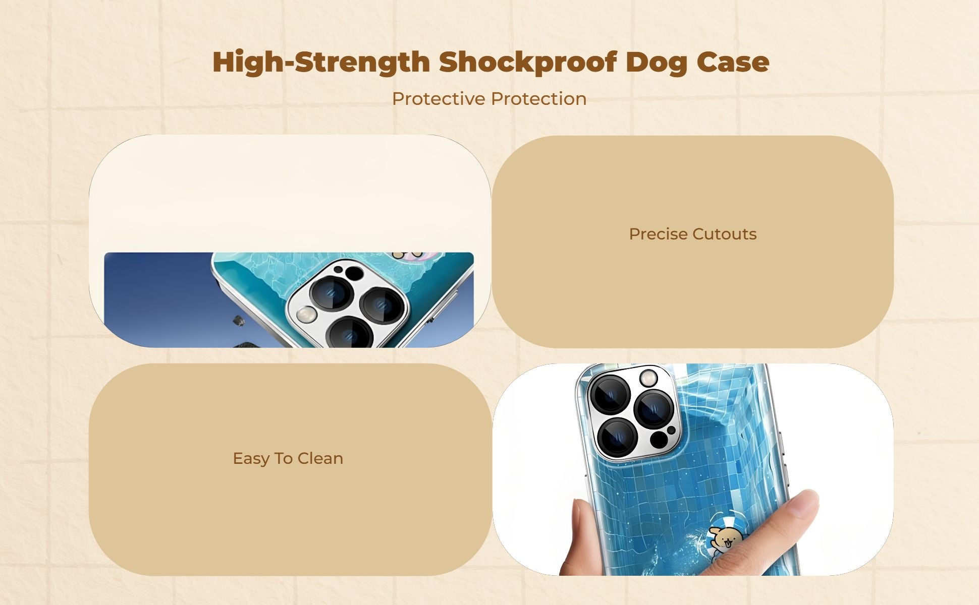 Shockproof silicone dog case