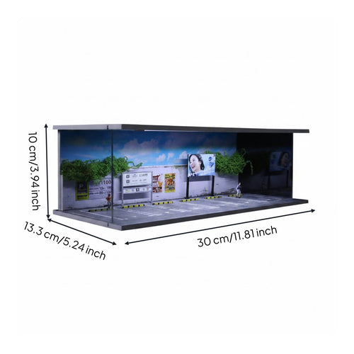 1:64 Scene Model LED Lights Lighted Display Scene Model Detailed Backdrop