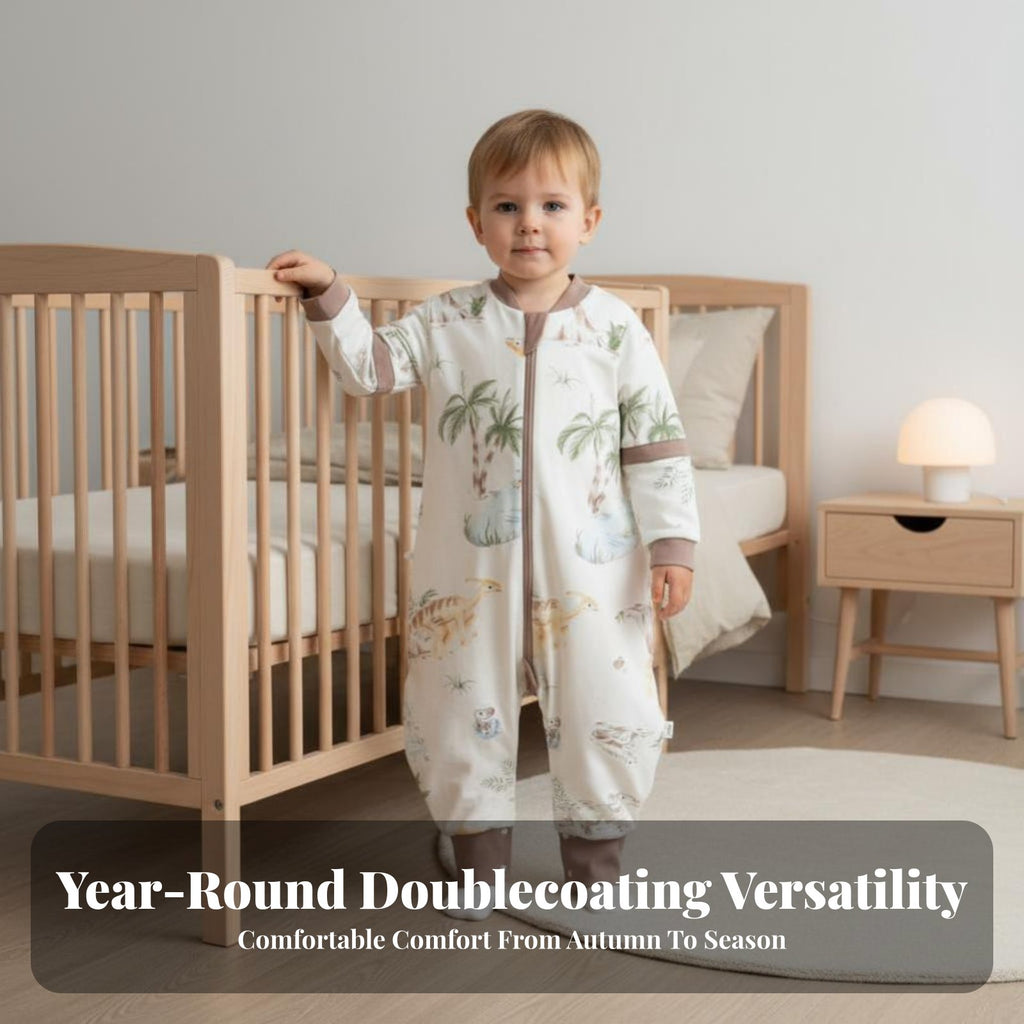 Split-Leg Sleepsuit Antishove-away Design mobility Sleepsuit year-round for young children
