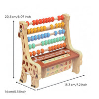 Giraffe Abacus Dual-Purpose Wooden Abacus Rotating Numbers for Children