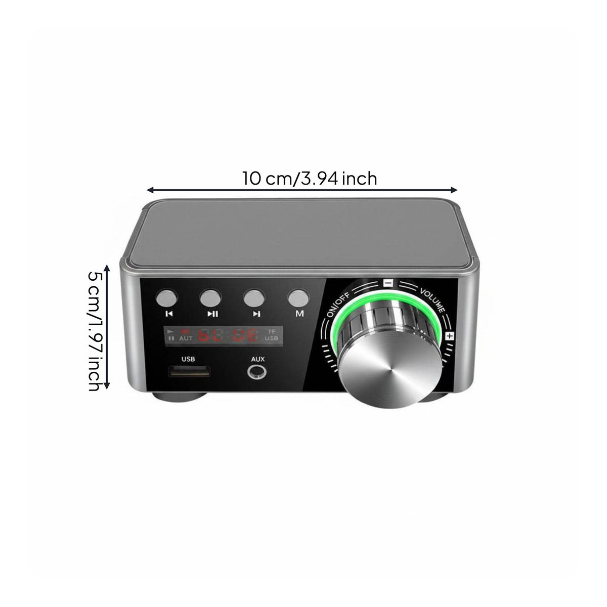 2 Channel Class D Amplifier Compact Design Mini Stereo Amplifier Low Noise