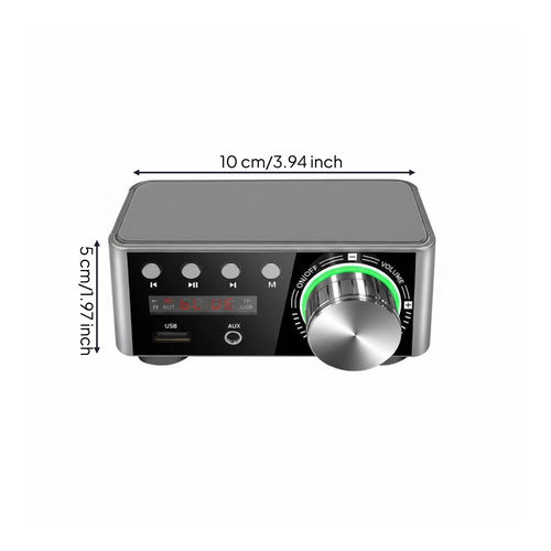 2 Channel Class D Amplifier Compact Design Mini Stereo Amplifier Low Noise