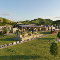 HO Scale Train Station Platform Easy Assembly HO Scale Station Platform Painted