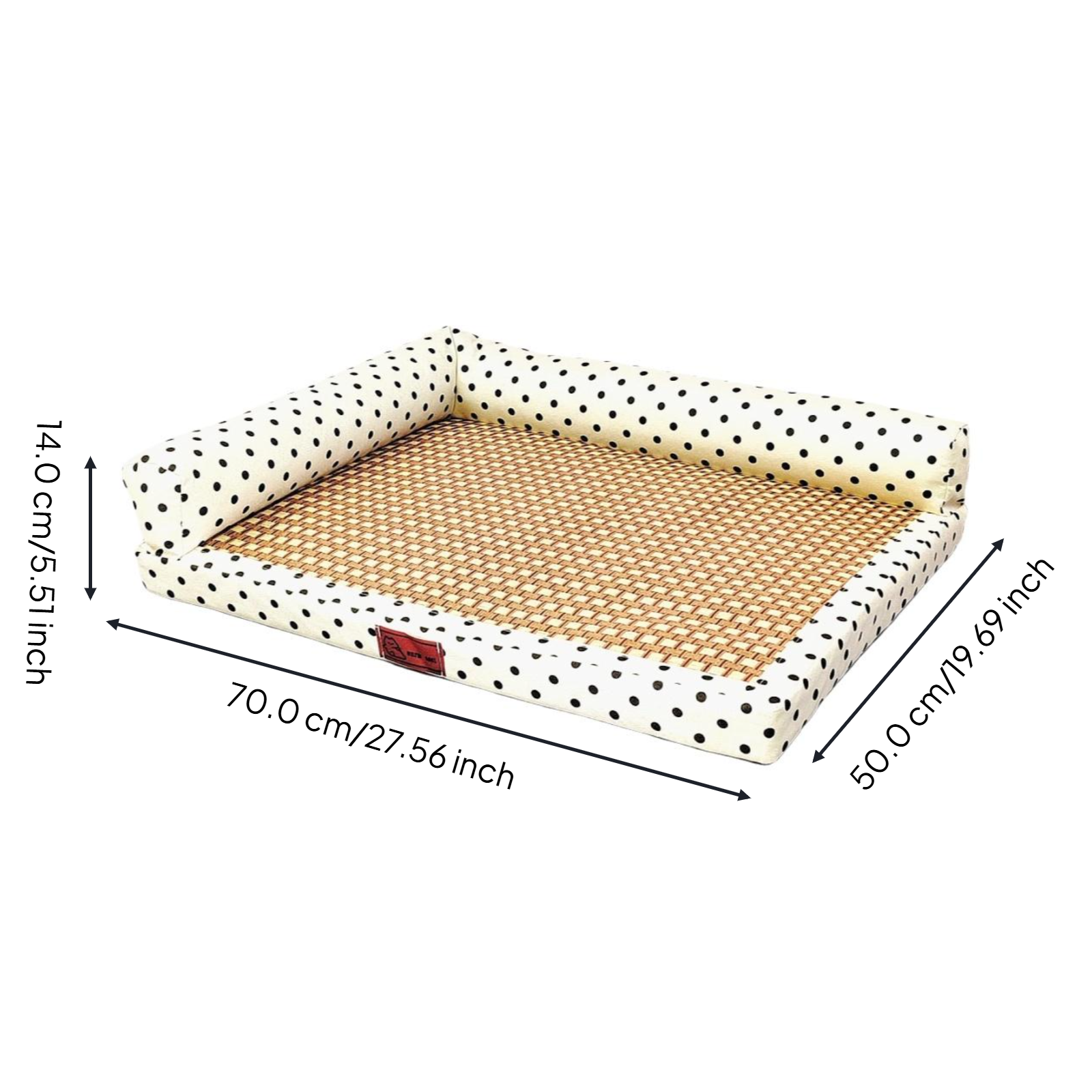 Cooling Dog Bed, cleanable Pet Cooling Mat, Comfortable Cat Sleeping Haven, Summer Rectangular Pet Bed for Dogs and felines, Easy to Clean, average Size