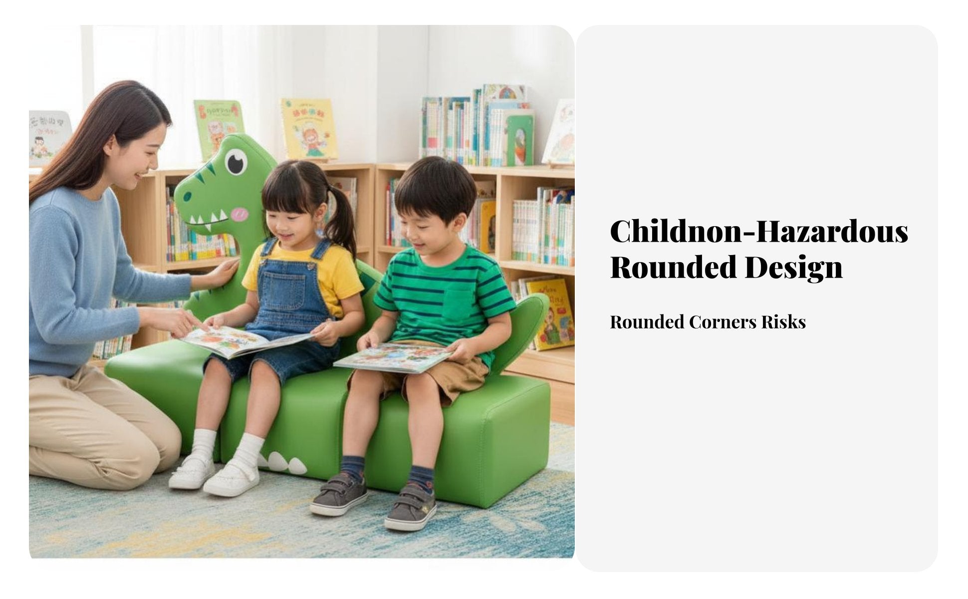 3 Pieces Easy to Clean Transformable Cushion Playset Rounded Corners Cartoon Block Couch Long-Lasting kids' Sofa Skin-Friendly for Toddlers, Educators, Parents, Kindergarten, Reading Corner, Library, Indoor Play