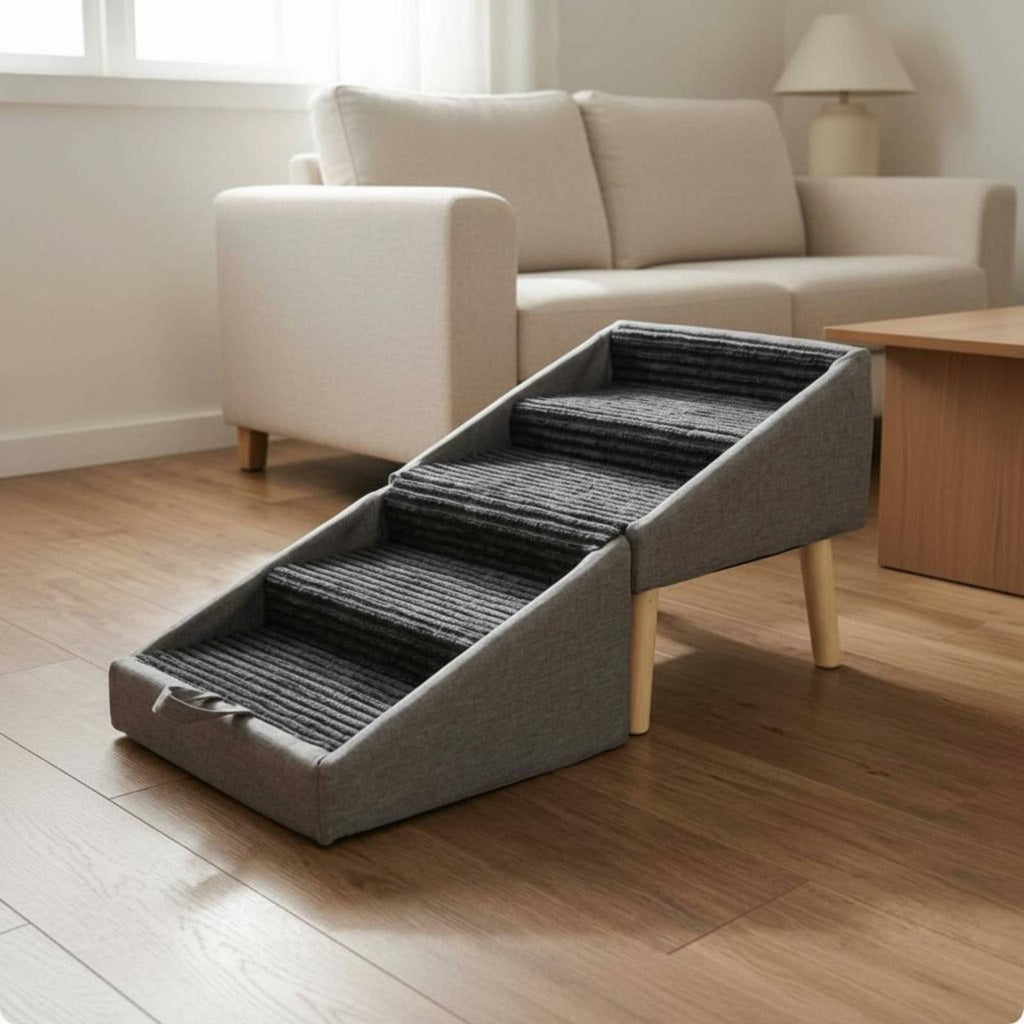 Foldable Dog Stairs Large Size Foldable Pet Stairs Easy to Clean Animal Gear for Young Dogs, Bed, Sofa