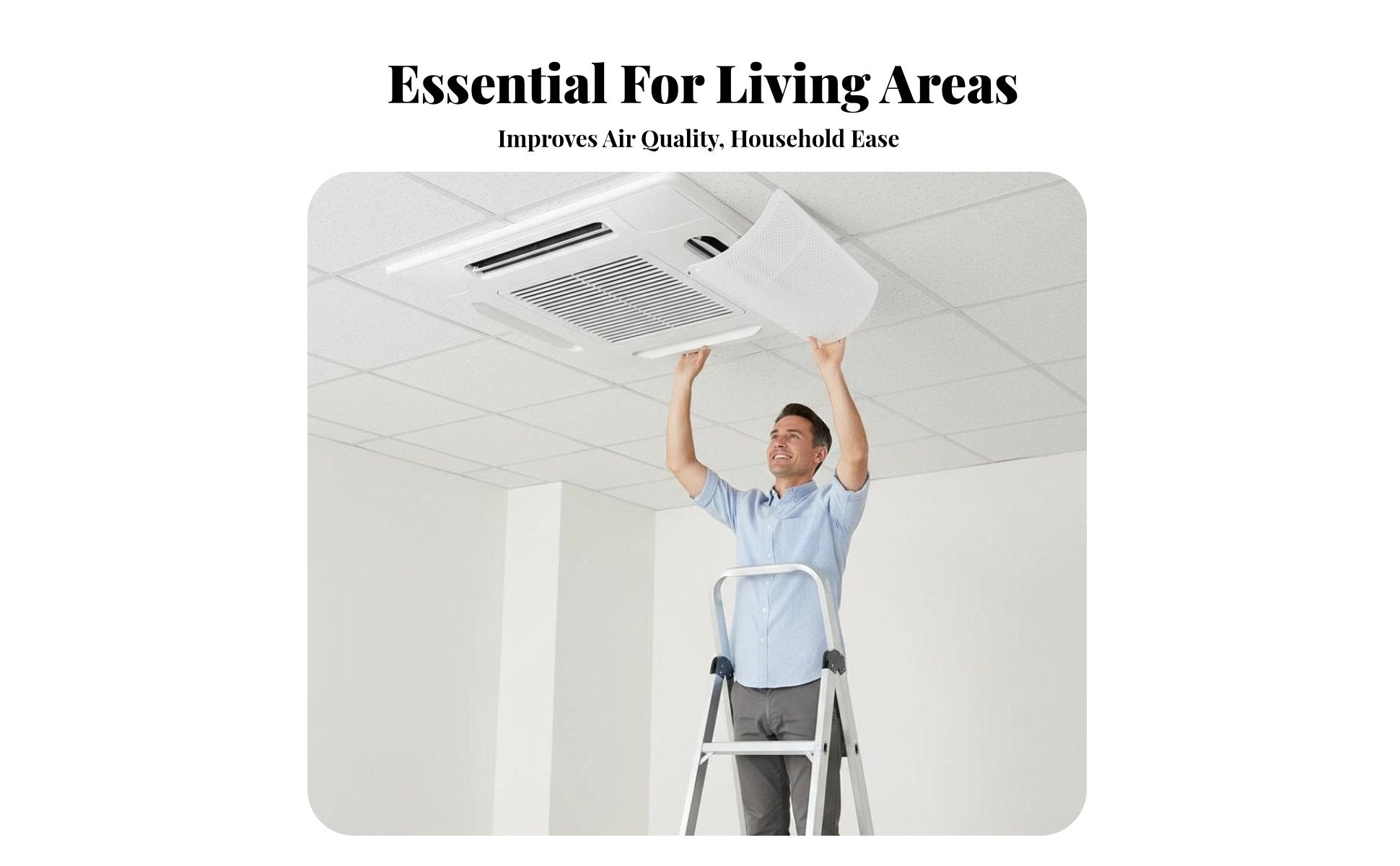 Improved Airflow Control Central Air Conditioner Wind Deflector Drill-Effortless Installation Anti-Direct Blowing Guard Universal Fit Air Conditioner Deflector Long-Lasting ABS Material for Elderly, Children, Families, Bedroom, Study Room, Home, Nursery