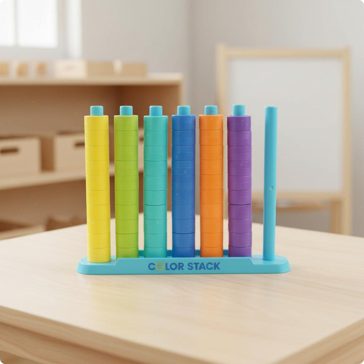 48 Pieces Color Sorting Beads Game Patience Building for Home Learning