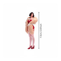 Painted Female Figure Resin Material Woman in Stole Statuette for Collectors