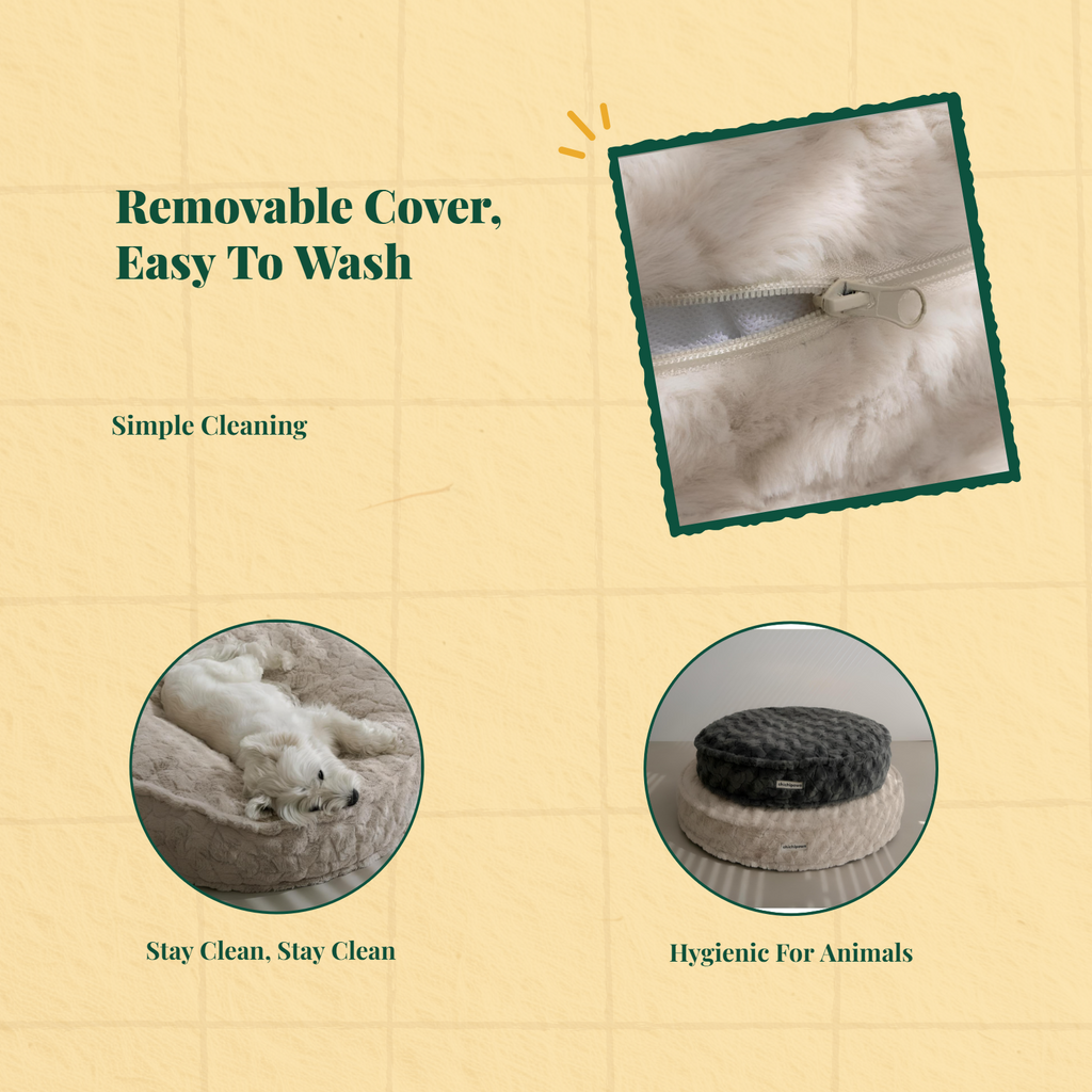 Ultra-Soft Plush Dog Bed Calming, Non-Slip, Easy to Clean