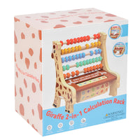 Giraffe Abacus Dual-Purpose Wooden Abacus Rotating Numbers for Children