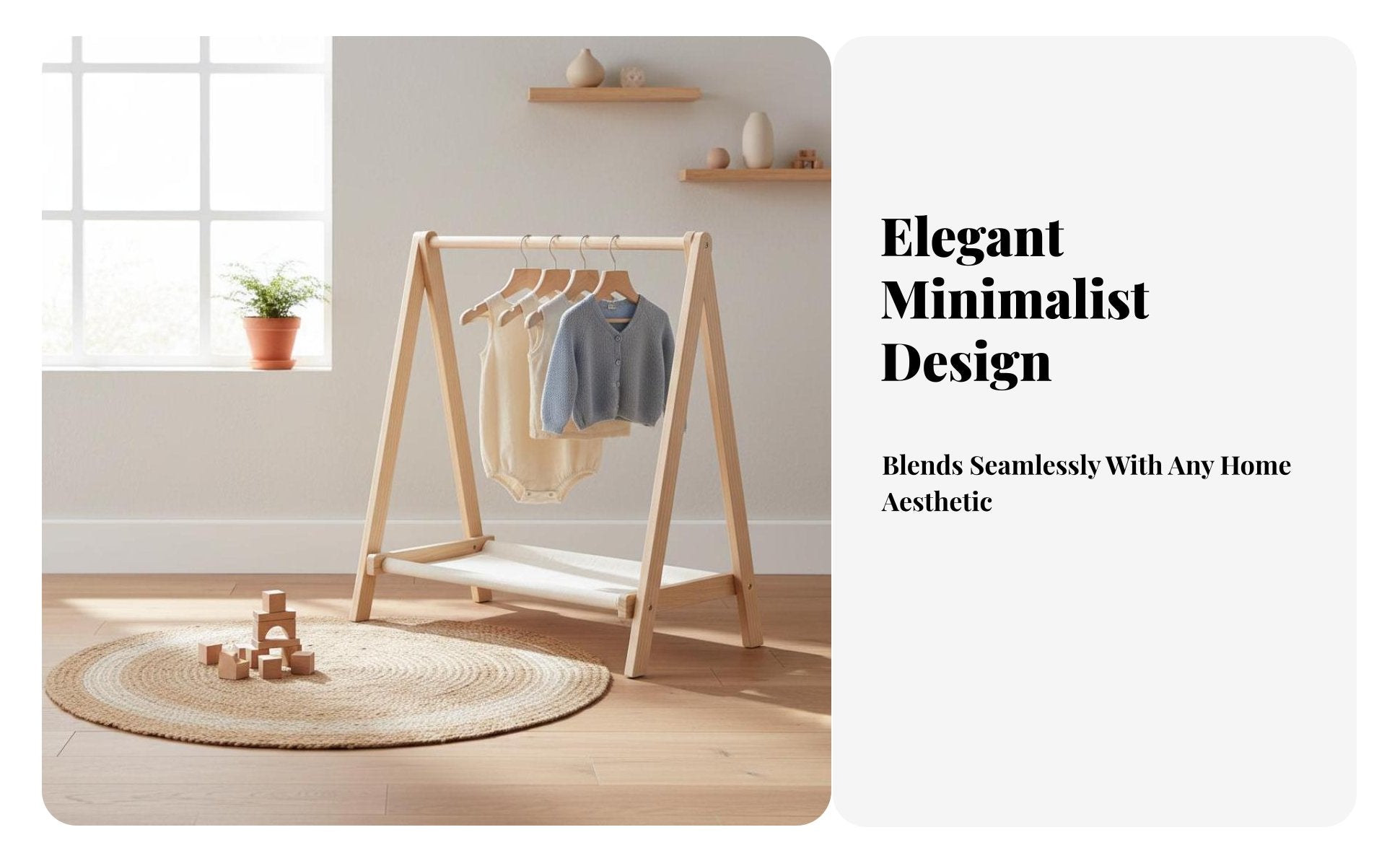 Toddler Clothing Stand child-appropriate Height children's Furniture for Kindergarten