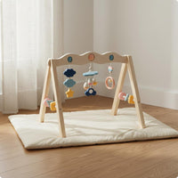 Wooden Baby Gym Fine Movement Skills Wooden Infant Activity Gym Belly Time