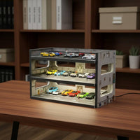 1:64 Parking Garage Sturdy Construction LED Parking Garage Display for Shelf