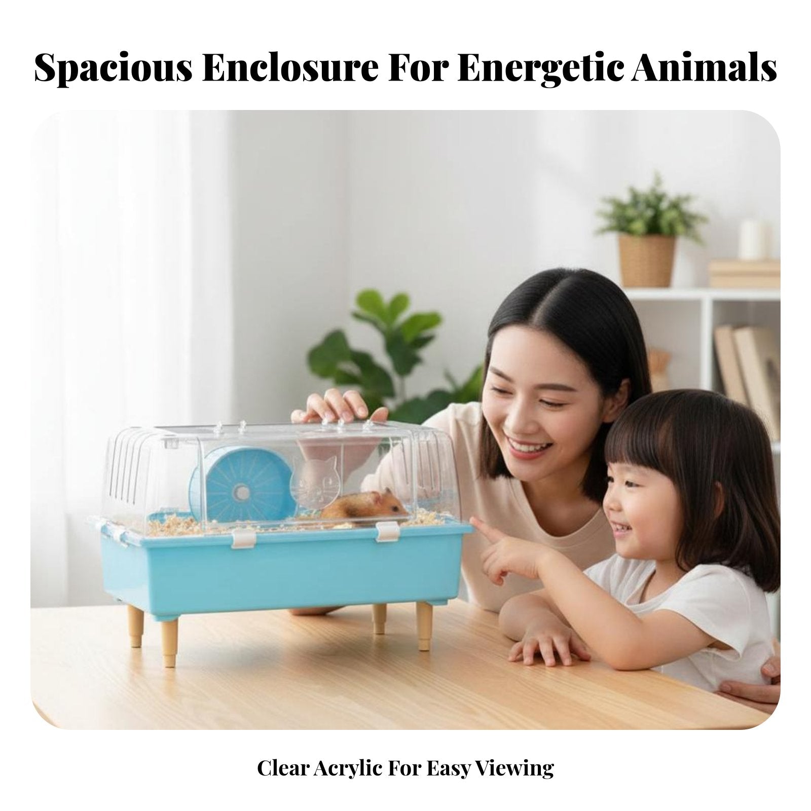 Transparent Hamster enclosure Clear View Transparent Introductory Kit Easy to Clean