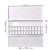 Trifold Paint Palette Flip Lid Folding Palette Case Foldable for Studio, Artists