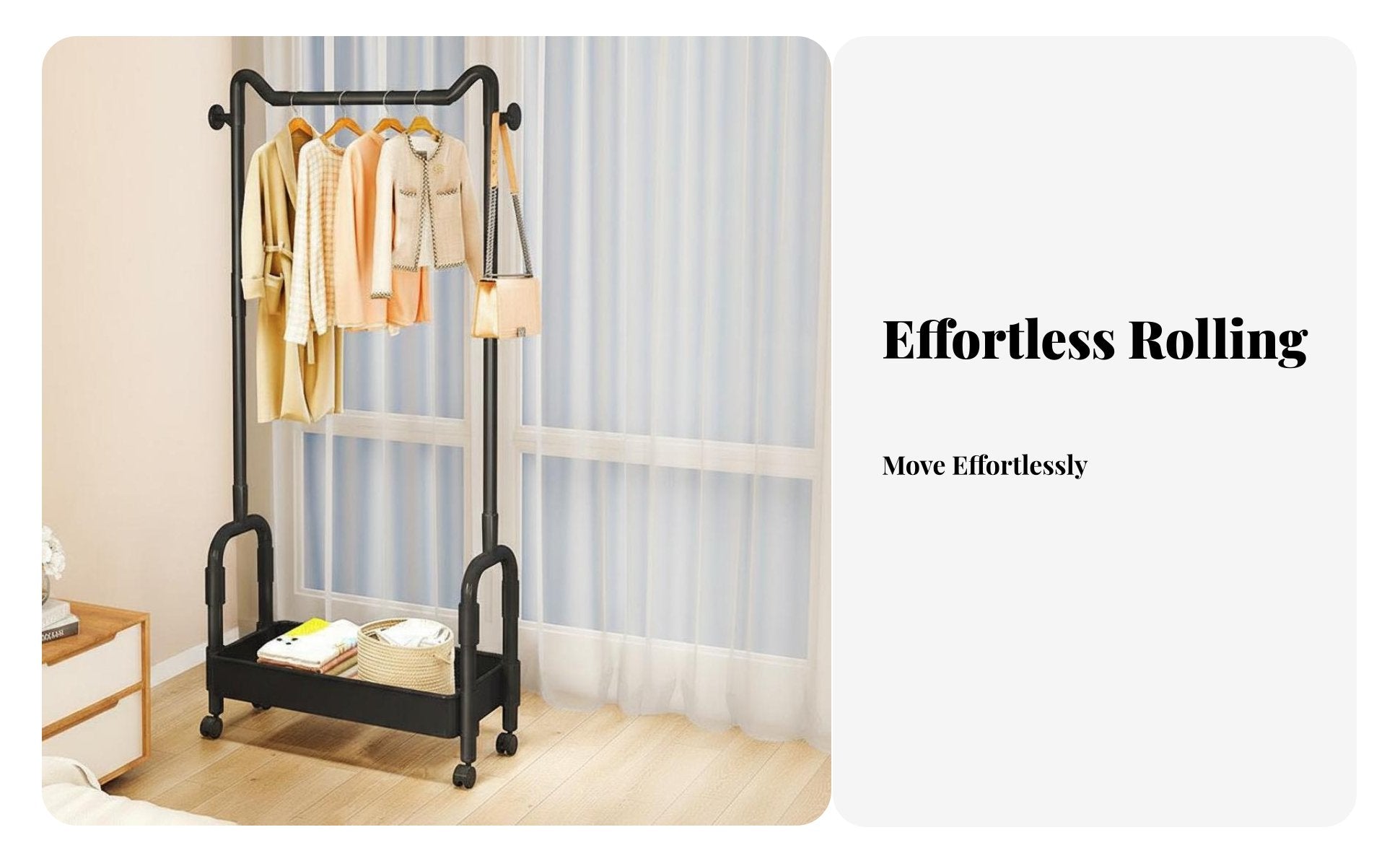 complimentarystanding Garment Rail with Shelf Sturdy construction for Bedroom, Kids, Parents