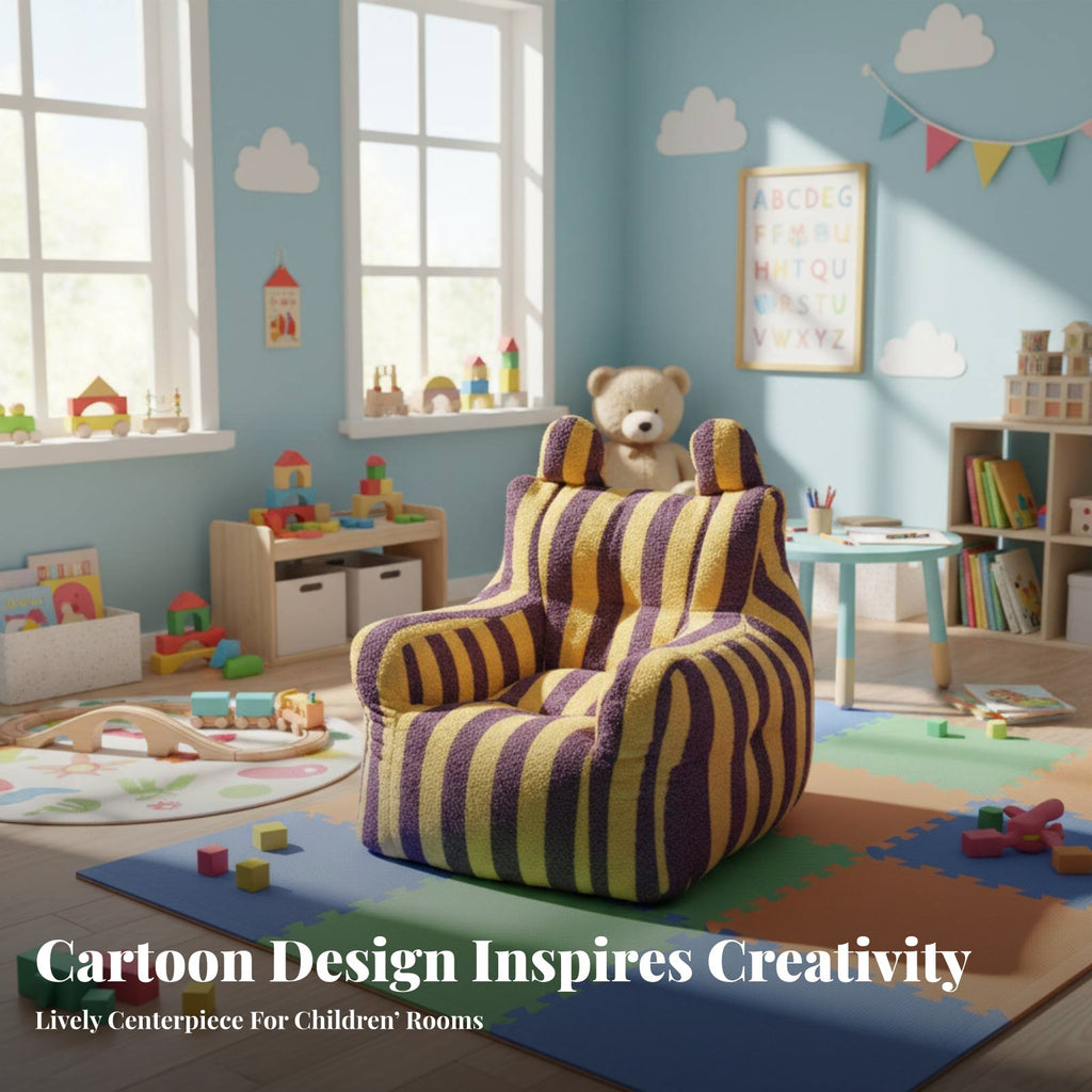 Cartoon creature Chair snug and Comfortable Toddler Seat Lightweight Easy to Clean for Infants, Preschoolers, book Corner