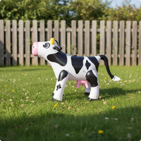 Inflatable Cow PVC Cartoon Cow Toy Black and White