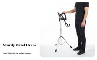 Hand Drum Stand Electroplated Finish African Drum Stand Heavy Duty Bracket for Drummers, Practice Sittings