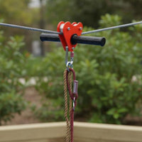 Kids Cable Glide Set Easy to Install Steel Trolley Cable Glide Ball Bearings