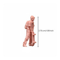 1/64 Skateboarder Figurine Realistic Hand-Painted Miniature Figure High Detail Diorama Prop for Collectors