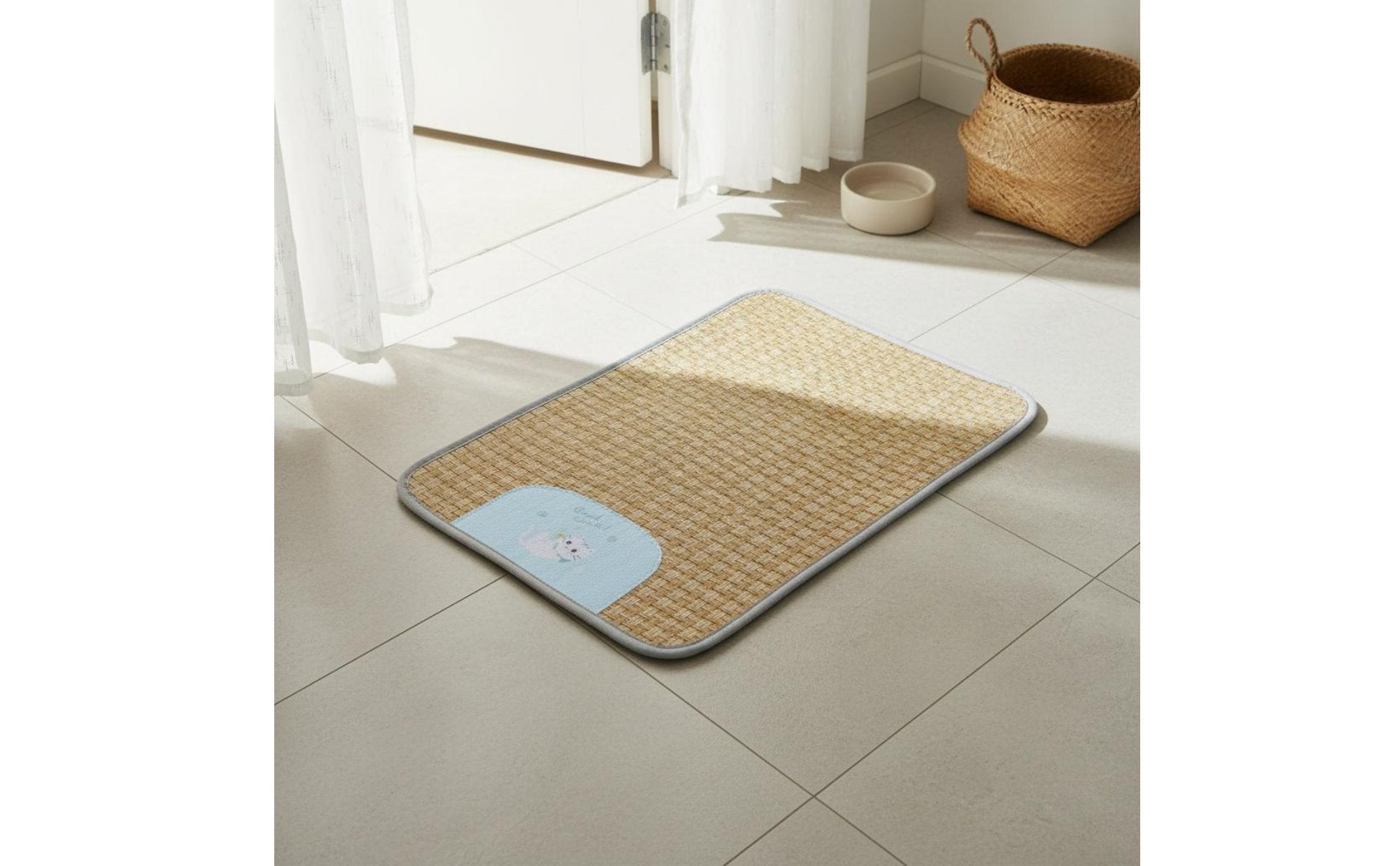 Woven Pet Cooling Mat Non-Slip Summer Pet Sleep Mat for Dogs, Cats