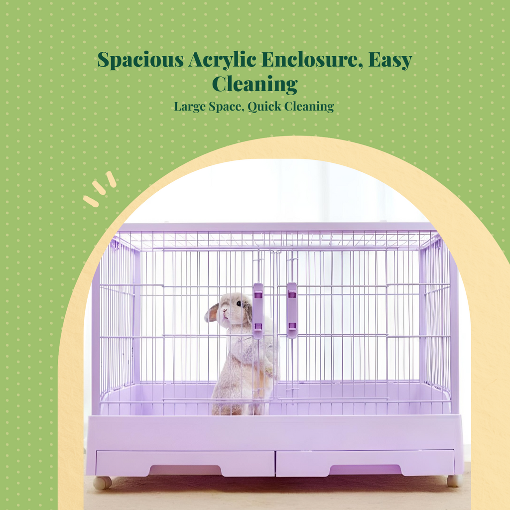 Acrylic pet enclosure with tray