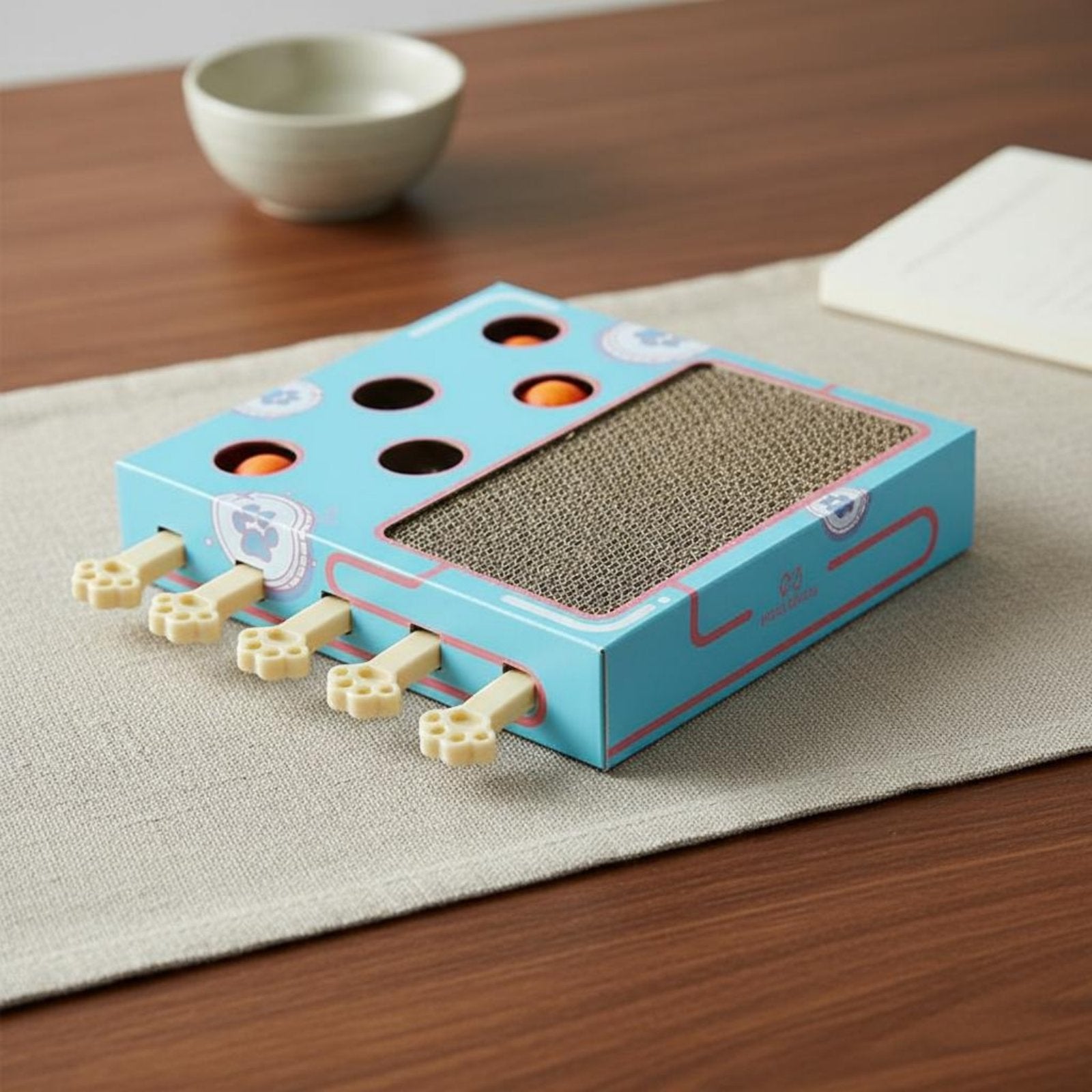 Interactive Kitten Scratcher Box Safe Materials Kitten Whack-a-Rodent Toy