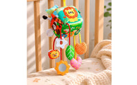 Crib Hanging Rattle Soft Textile Car Seat Activity Toy Dangling Pieces