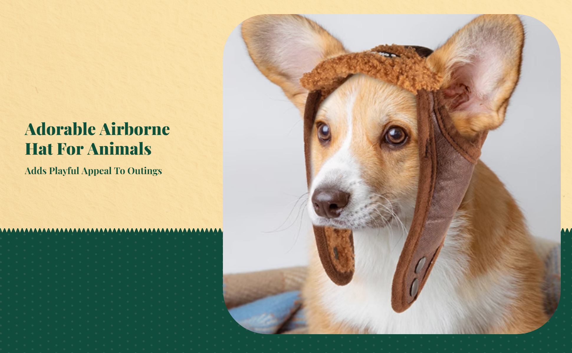 Dog Cat Aviator Hat, Soft Plush, For Parties, Adjustable