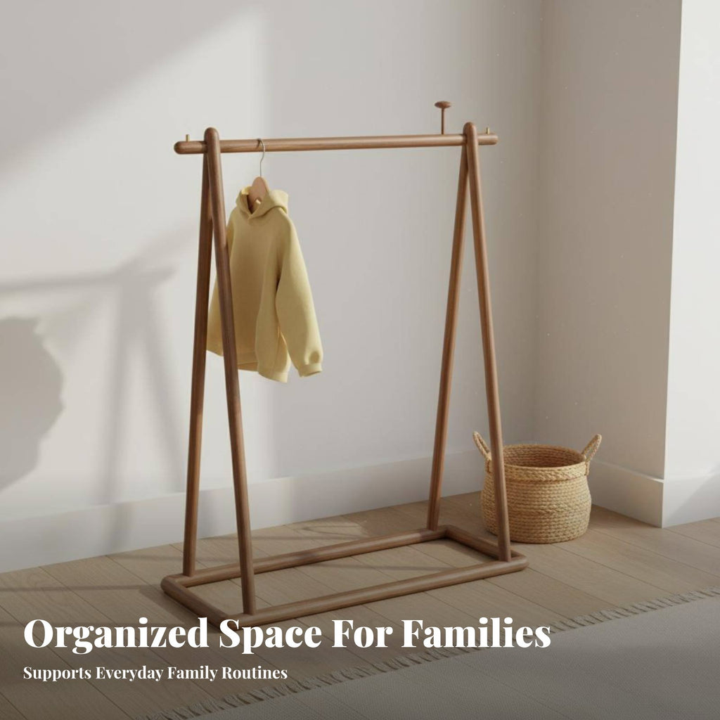 children's Clothes Tree Japanese Aesthetic Self-Supportingstanding child's Coat Rack Space-Saving Easy Assembly for Parents