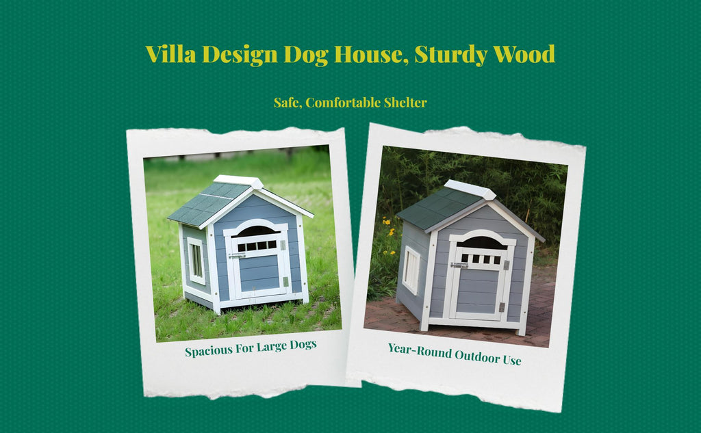 Waterproof insulated wood dog house
