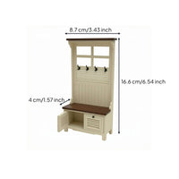 1:12 Scale Dollhouse Cabinet Hinged Doors Wooden Dollhouse Cabinet Space-Saving