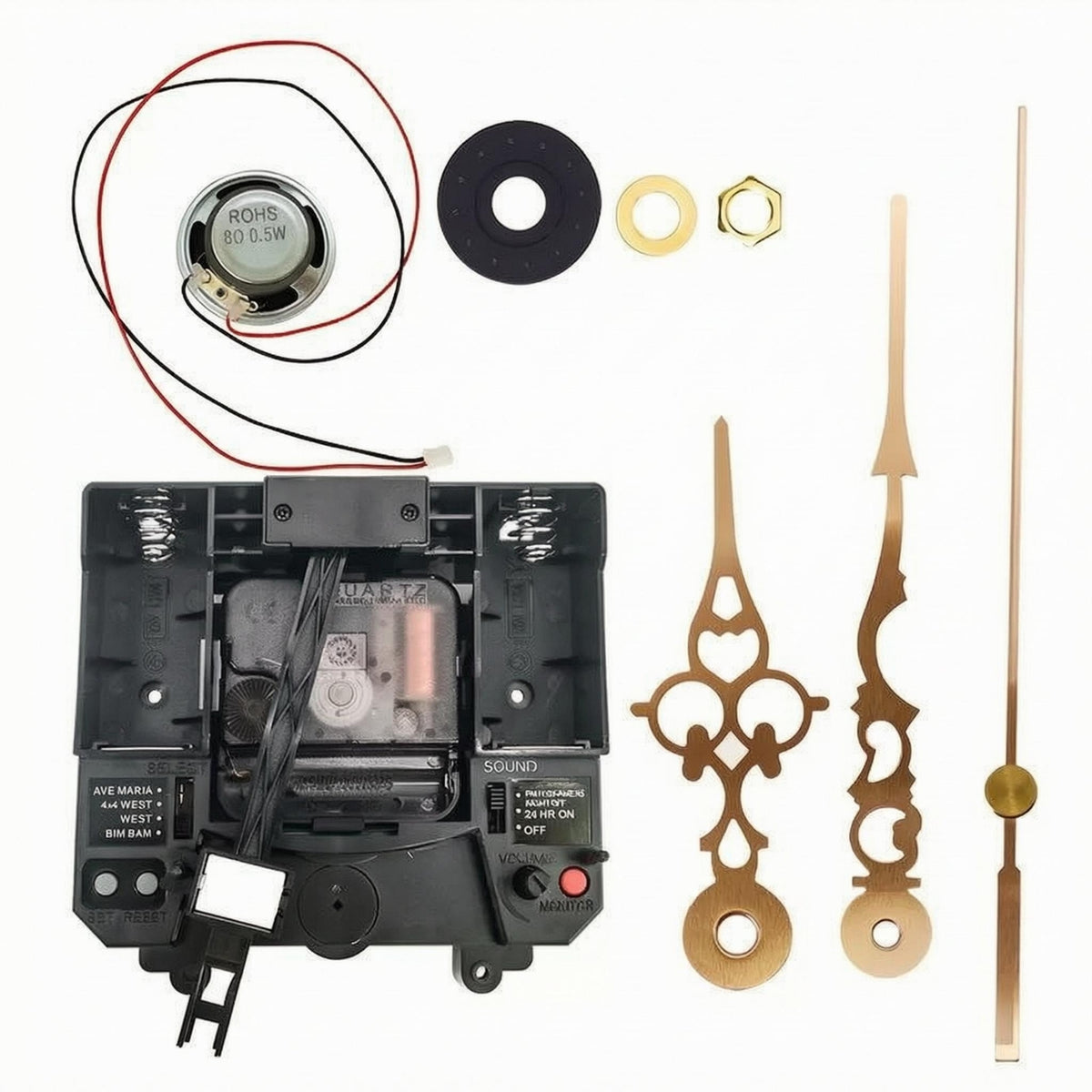 Quartz Pendulum Movement Mounting Hardware Musical Timekeeping Mechanism