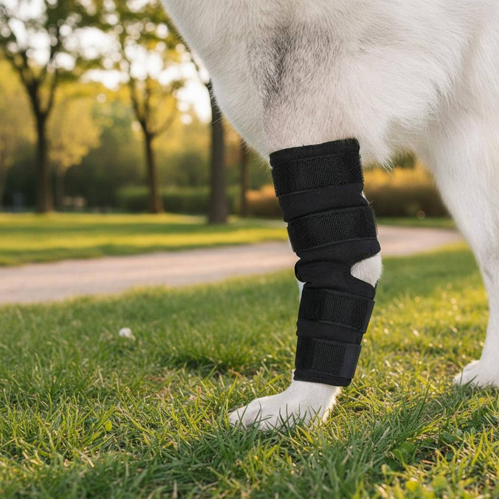 4 Pieces Dog Leg Support Sleeve Breathable Pet Recovery Gear for Rehabilitation