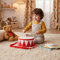 Children's Floor Drum Easy to Play Young Child Hand Drum Child-Safe Polished