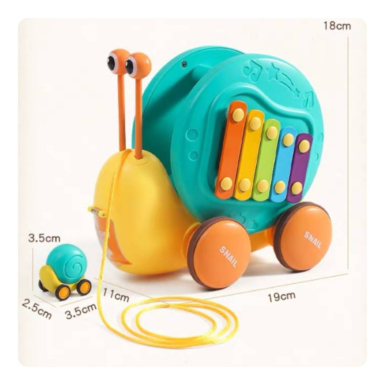 Pull Along Coordination Pull Toy Music Play for Young Children, Infants