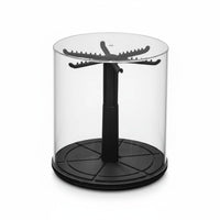 Rotating Display Case Transparent Rotating Display Box Space Saving for Desk