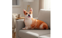 Realistic Dog Soft Toy Zippered Cover Novelty Animal Pillow Washable House Decoration for Bedroom
