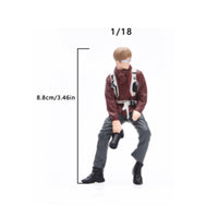 1/18 Scale Figure Facial Features Handmade Resin Figure Photography Prop 1/18 Scale Figurine for Display