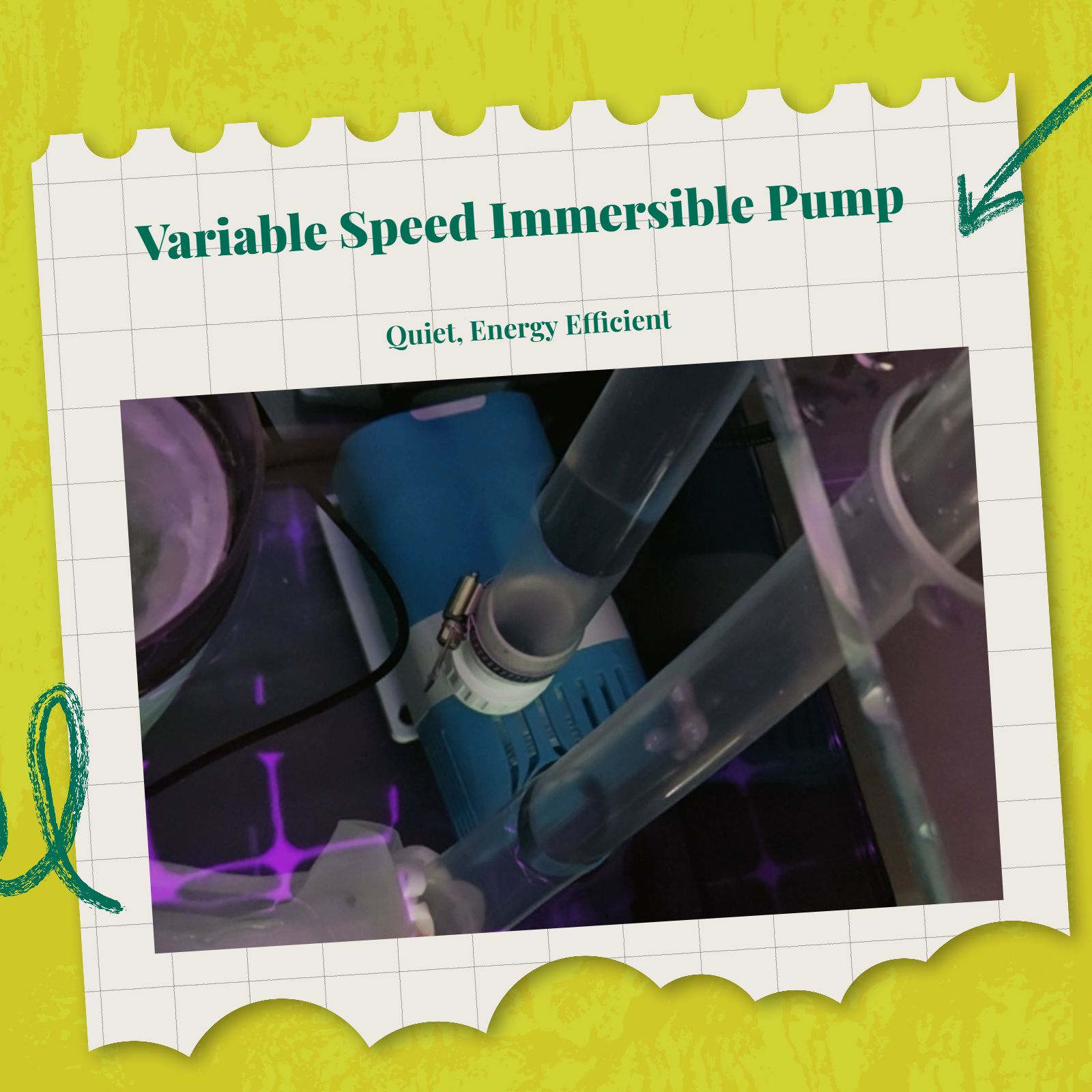 High-power quiet pump for tanks