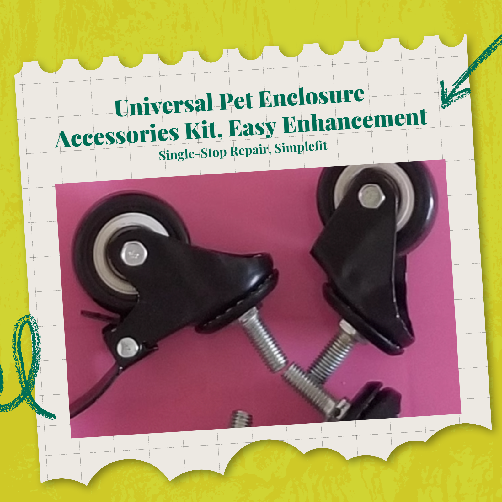 Cat Enclosure Accessories, Universal Replacement Parts, Plastic Lock, Hook, Connector, Easy to Install, Space-Saving