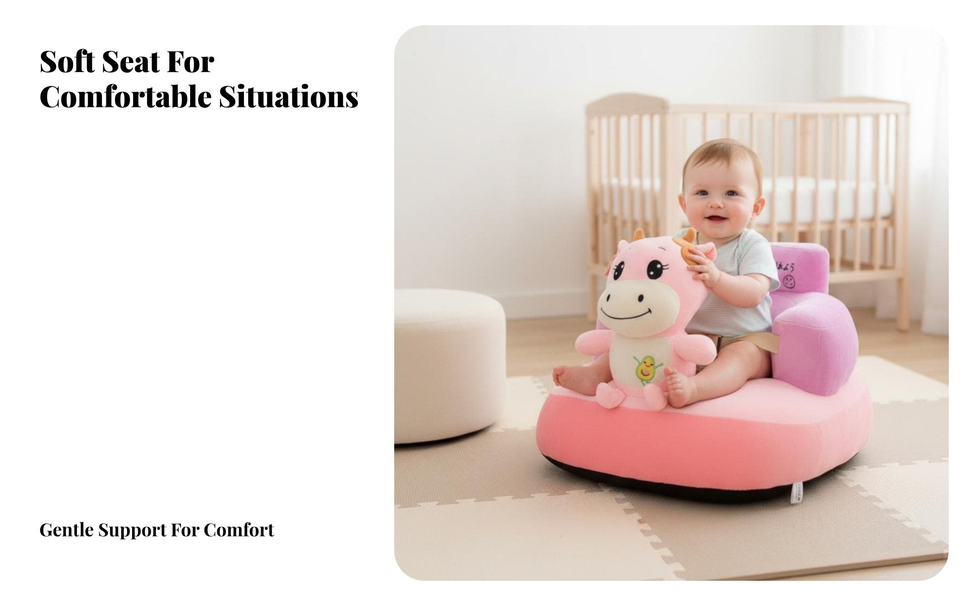 Furry Creature Sofa Chair Soft and Comfortable Baby Floor Seat Easy to Clean