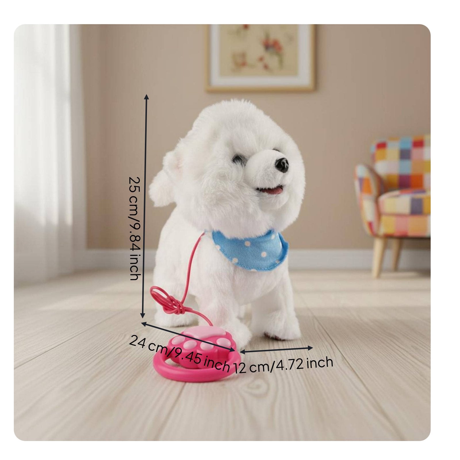 Walking Stuffed Dog Touch Activated Stuffed Creature Realistic Design