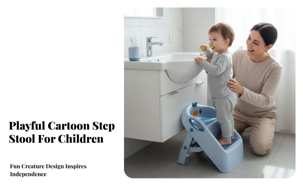 2-Step Standing Aid Sturdy Construction 2-Step Duck Stool Promotes Independence