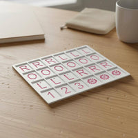 Western Mahjong Practice Board Three-Dimensional Printed Mat Printed Mahjong Lightweight Table Game Aid for Beginners, Indoor