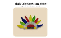 Gender-Neutral Feather Headdress Real Feathers Tribal Chief Headpiece Easy to Wear for Performers, Stage Performance, School Plays
